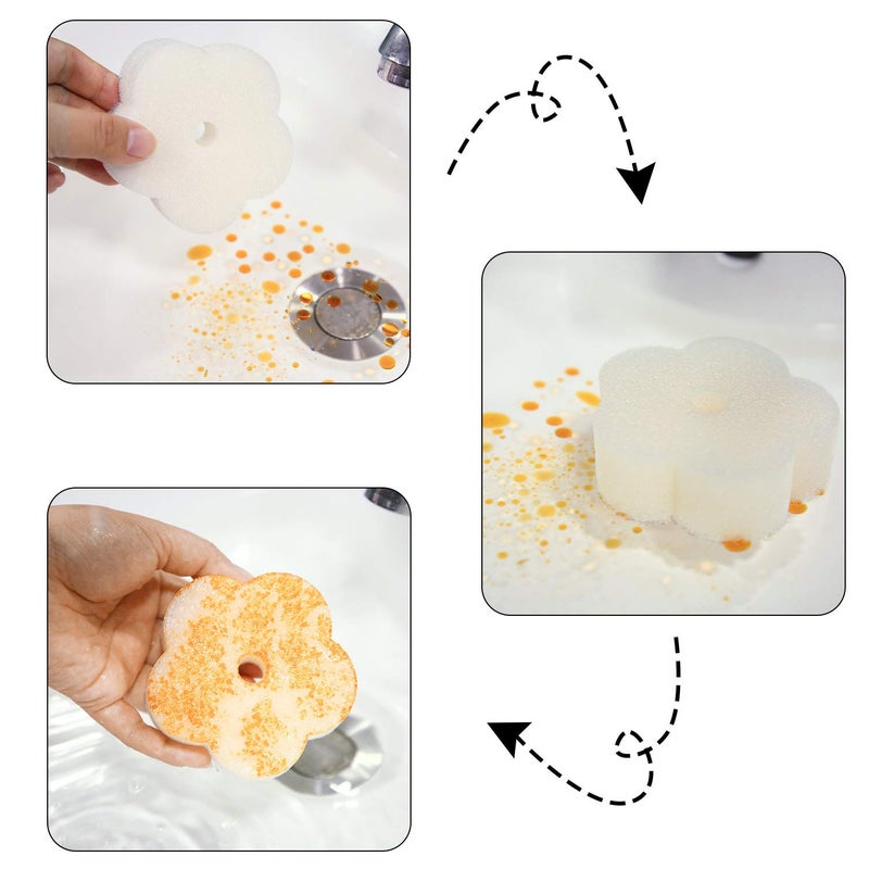 Chuangdi 24 Pieces Sponge for Hot Tub Accessories, Flower Oil Scum Absorber for Swimming Pool and Spa - Image 3